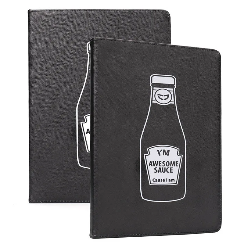 

Fashion illustrations hard silicone Case For ipad Pro 11 PU Leather Cartoon Stand Smart Cover Case For ipad Pro 11 inch 2018