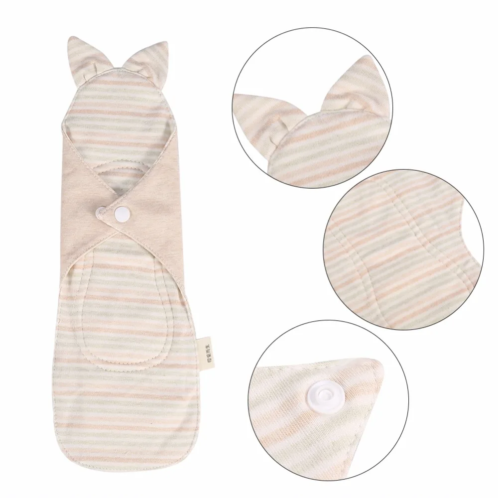 

New 1Pcs 280mm Washable Organic Cotton Menstrual Pads Day&Night Waterproof Panty Liner Napkin Sanitary Cloth Physiological Pads