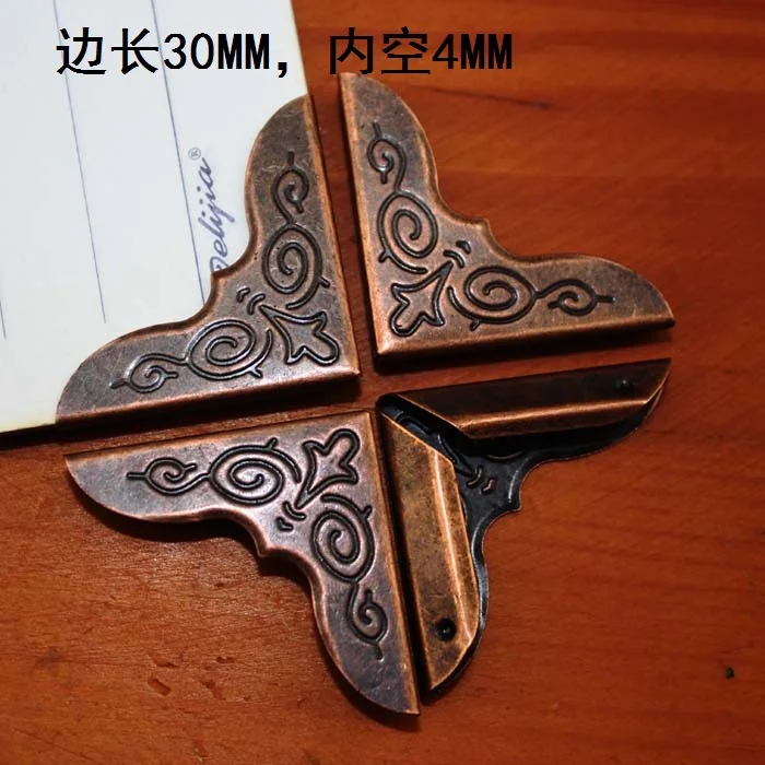 

30MM Printed red bronze color page book collar corner angle of the corner Album notebook inside corner decorative Wholesale