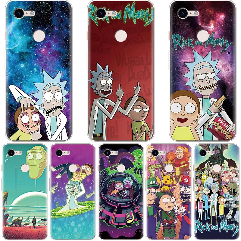 

Rick And Morty Whimsy Phone Case For Coque Google Pixel 2 XL Protect Back Cover For Google Pixel 3 XL Case Soft Fashion Silicone