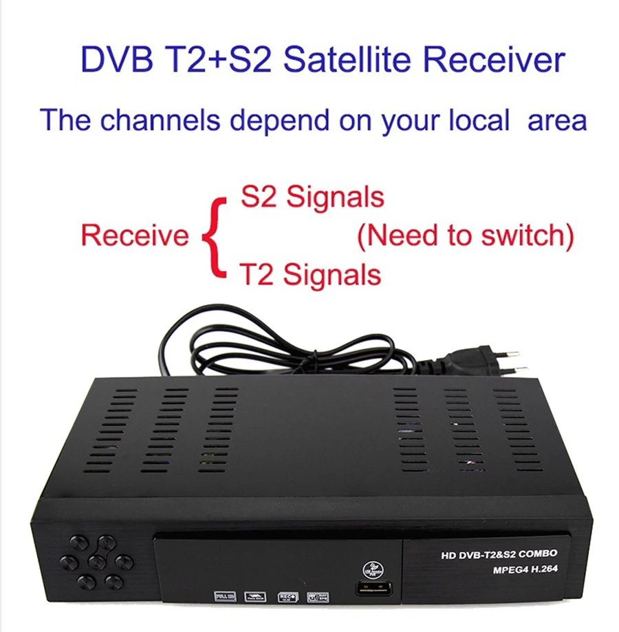 DVB-T2 DVB-S2 HD цифровой наземный спутниковый ТВ приемник комбо DVB S2 H.264 MPEG-4 Full HD 1080P ТВ-тюнер воздушная телеприставка