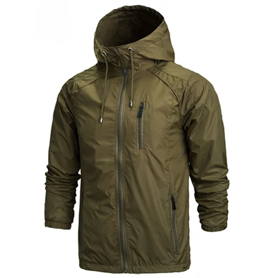 VISADA JAUNA, мужская куртка, водонепроницаемая, брендовая, быстросохнущая, для кожи, водонепроницаемая, повседневная, спортивная одежда для мальчиков, большой размер 4XL, N5050 - Цвет: Green