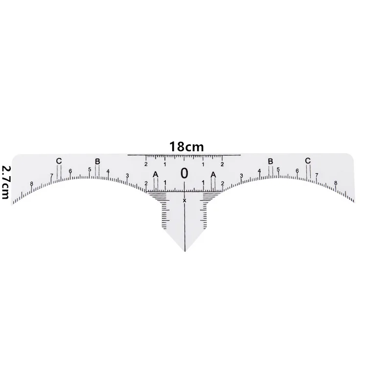Wholesalemicroblading одноразовые точной правитель постоянный Макияж tebori бровей Инструменты татуировки измерения Линейки Стикеры