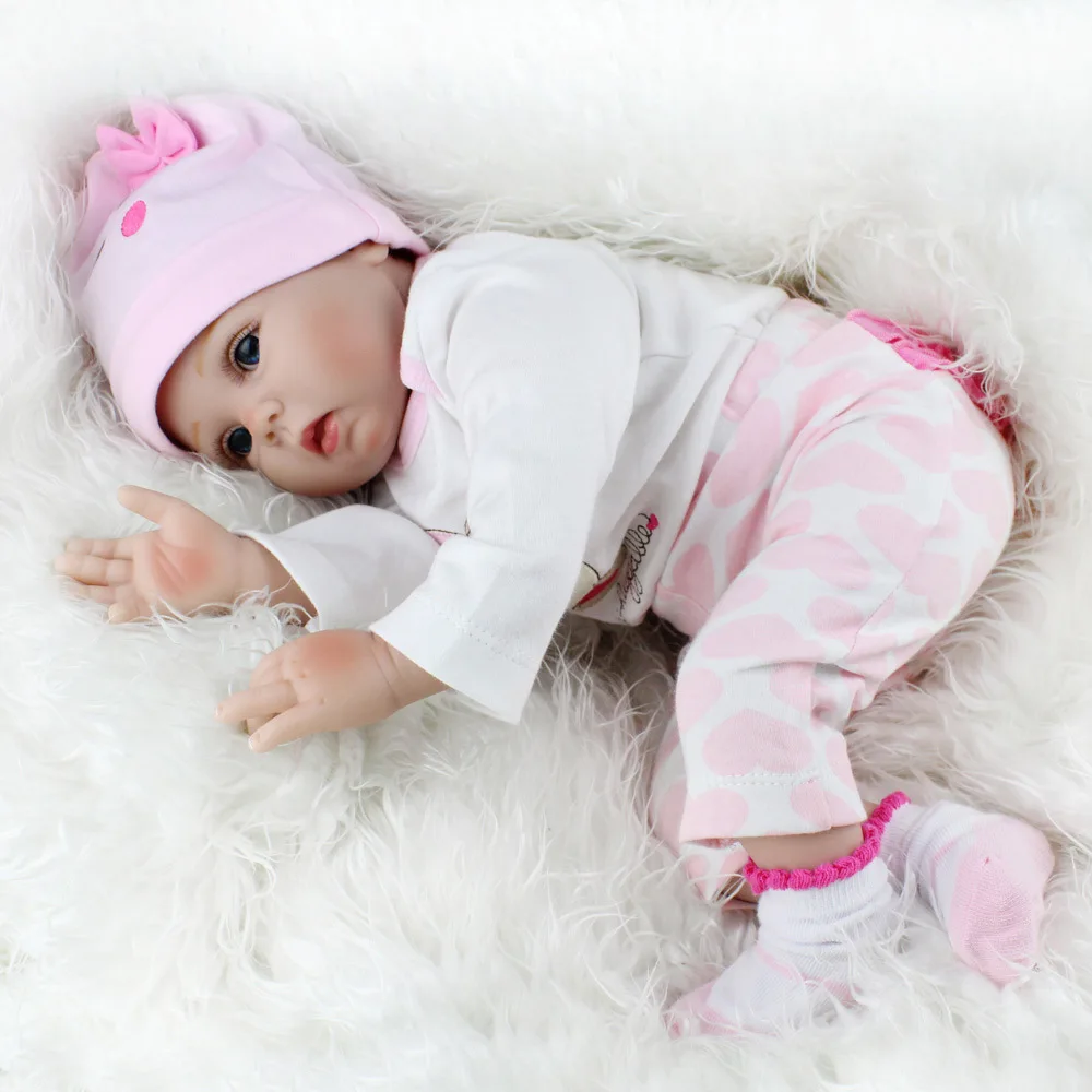 55 см силиконовые виниловые reborn baby doll игрушки реалистичные reborn boneca детские игрушки для девочек и мальчиков мягкое тело для детей подарок на день рождения для мамы