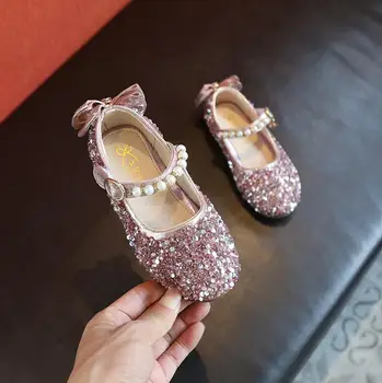 

Girl Princess Shoes Flat Heel Children's Shoes Girls Summer Sandals Kids School Party Crystal Dance Sneakers