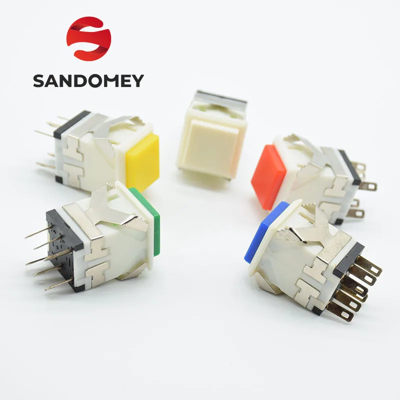 

Square Cap 2NO 2NC DPDT Momentary/reset Pushbutton Switch AC 3A/250V 6A/125V