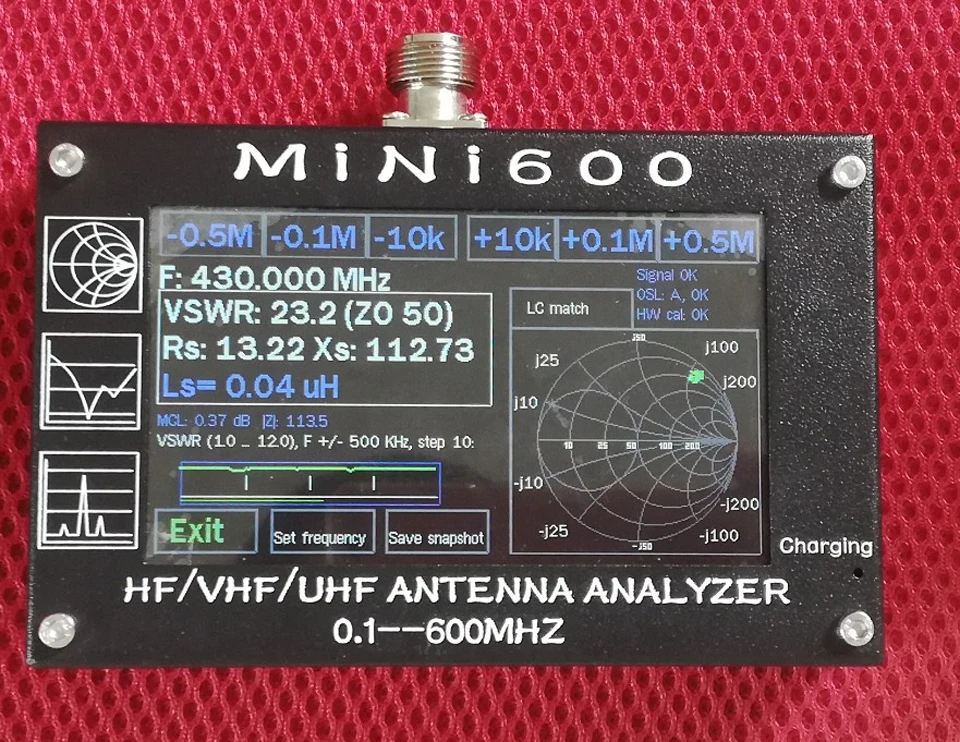 NanoVNA сенсорный ЖК HF VHF UV векторный сетевой анализатор 50 кГц~ 300 МГц антенный анализатор