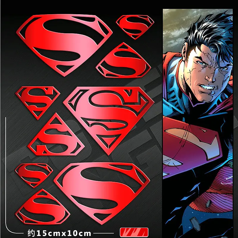 PowerAngel DIY 3D Metal Sticker Batman v Superman Dawn of Justice Phone Laptop Car Waterproof Decal