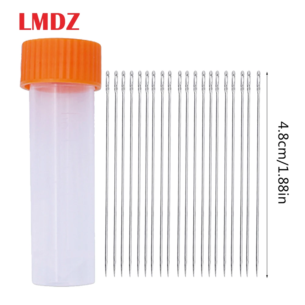 

LMDZ Beads tools Beading Needles Threading Jewelry Craft Making Cord Tool 0.45x48mm Pin With Clear Needle Bottle