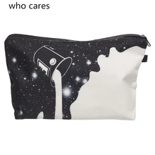 Who Cares New Cosmetic Bag Women Neceser Portable Make Up Bags 3D Print Milky Way Organizer Bolsa feminina Travel Toiletry Bag