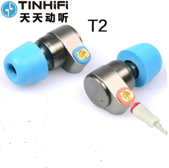 

TINHIFI TIN T2 earphones dual dynamic drive HIFI bass earphone DJ metal 3.5mm with MMCX earphones