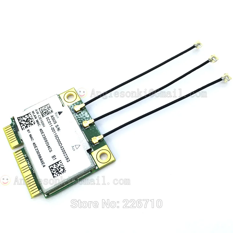 Prix pour 1300 Mbps Mini PCI-E Carte Pour Hauteur Azurewave AW-CB160H 802.11 abgn/11ac WiFi + BT Bluetooth 4.0 Broadcom BCM94360HMB + 3X IPEX-4 antennes Prix pour 1300 Mbps Mini PCI-E Carte Pour Hauteur Azurewave AW-CB160H 802.11 abgn/11ac WiFi + BT Bluetooth 4.0 Broadcom BCM94360HMB + 3X IPEX-4 antennes