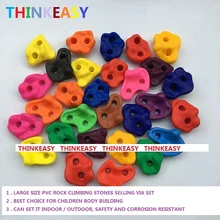 20 to 29 PCS / SET Large Size Plastic children Rock Climbing Wall Rock Stones Kids Toys Sports tool outdoor game With scre thinkeasy 32 pcs plastic children indoor rock climbing stones screw toy wall kit kids toys sports hold outdoor game playground
