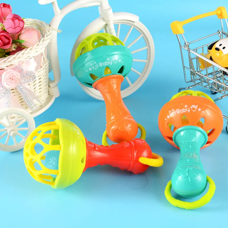 

1pcs Plastic musical Hand Bells Rattles Flower Sunflower Baby toys newborn teether Girls Toys Soft for Children Mobiles