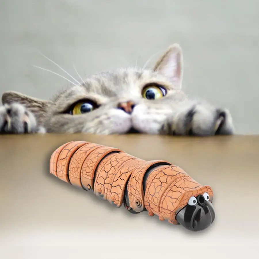 Животное кошка моделирование насекомых жуков игральные игрушки Забавный гусеничный дизайн Электрический Кот упражнения звуковые игрушки