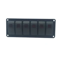 12 В 24 В 6 БАНДЫ КРАСНЫЙ светодио дный Свет автомобиля кулисный переключатель Комбинации сплав переключатели Панель для автомобиля на колесах Yacht морской Лодка Грузовик аксессуары