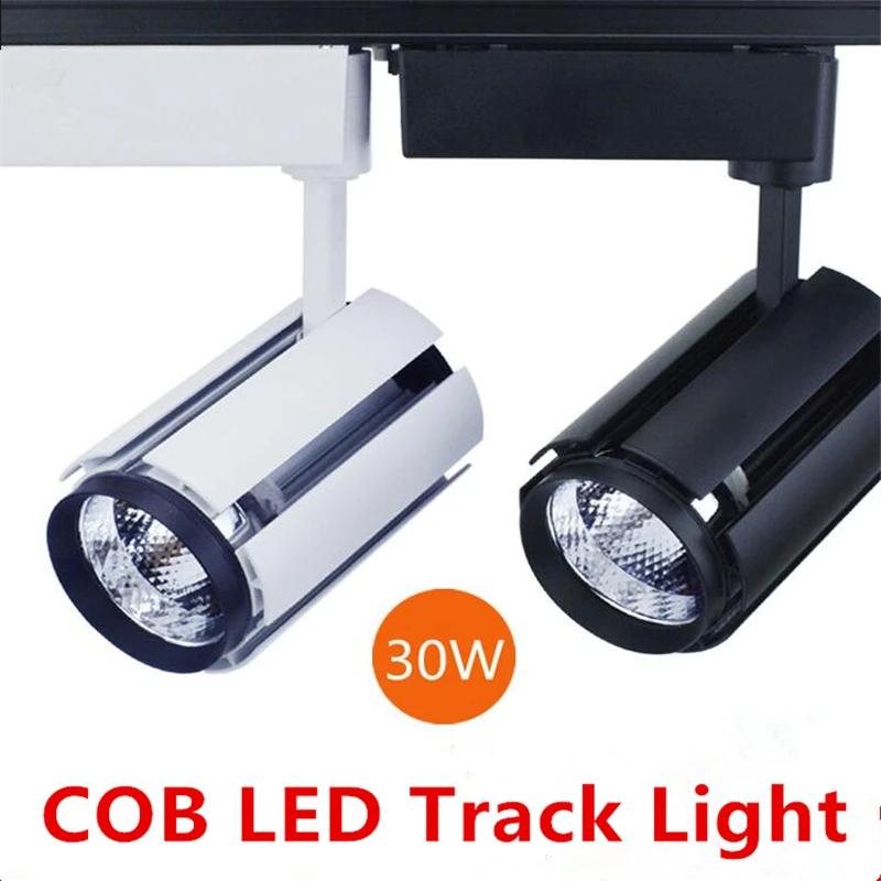

Free Shipping LED Rail Lighting 20W 30W COB LED Track Light Black/White Shell LED Ceiling Lamps LED Spotlight LED Wall Light