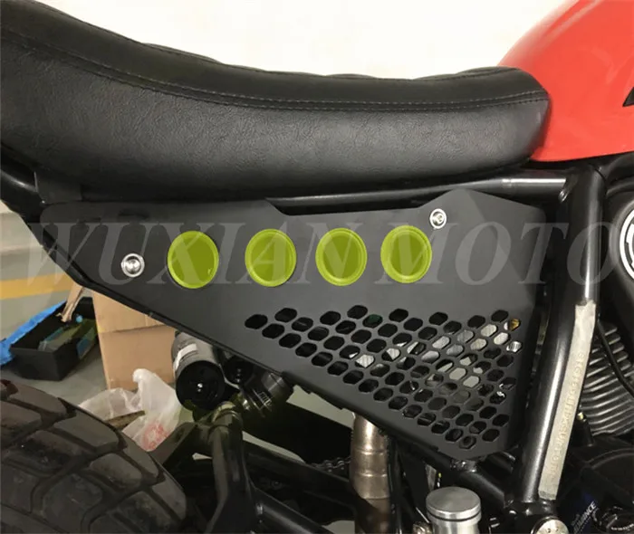 Алюминиевые аксессуары для мотоциклов Подушка сиденья боковое декоративное крыло защитный чехол для Ducati Scrambler 400 800 1100