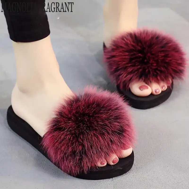 ladies furry slippers