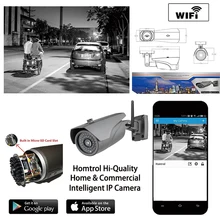 P2P Wifi Bullet Type IP Camera for Home and Outdoor Use with IP 67 Water Proof and Hi-powered Black IR LED for use mobile and PC
