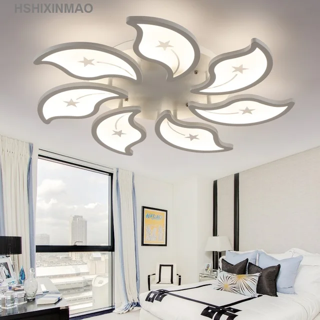 creative stylish floral ceiling light modern simple acrylic living room bedroom ceiling lamp home commercial dimming lamps in pendant lights from