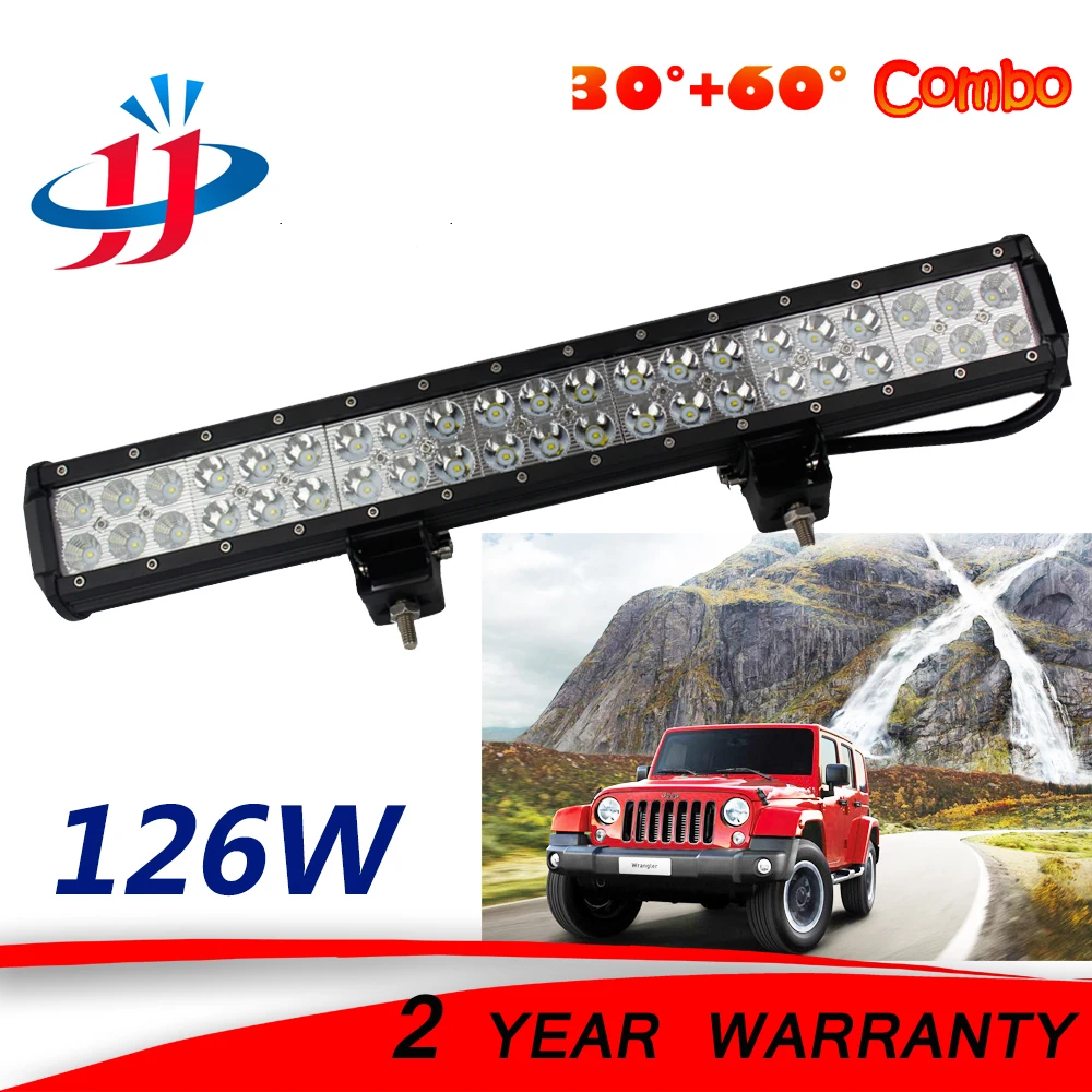 126W led light bar motorcycles trailer truck running lights for cars