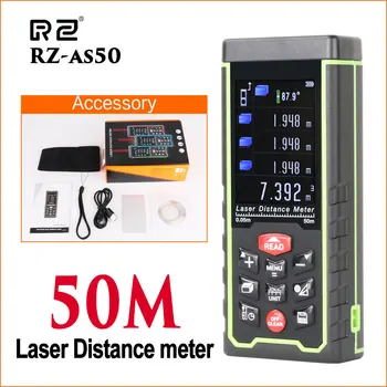 

RZ Laser Distance Meter Rangefinder Range Finder Hunting Digital Handheld Distance Meter 50m 100m Tape Ruler Laser Rangefinder
