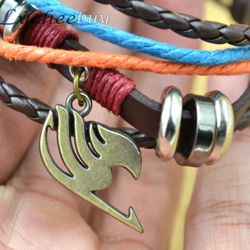 Naruto Fairy Tail Leather Bracelet Cosplay