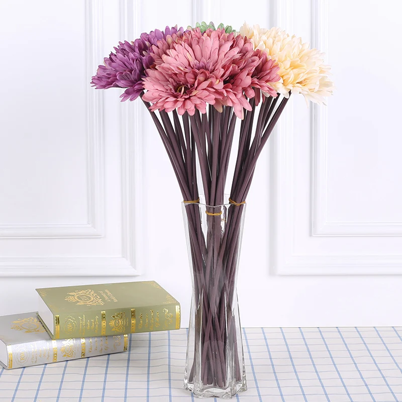 

10 Pieces/Lot Barberton Daisy Gerbera Jamesonii Bolus African Daisy Chrysanthemum Artificial Flowers