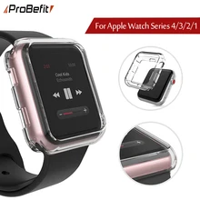 Чехол ProBefit для часов Apple Watch, чехол 42 мм, 38 мм, серия 3, 2, 1, мягкий ТПУ, прозрачная защитная пленка для экрана iWatch Series 4, 5, 40 мм, 44 мм