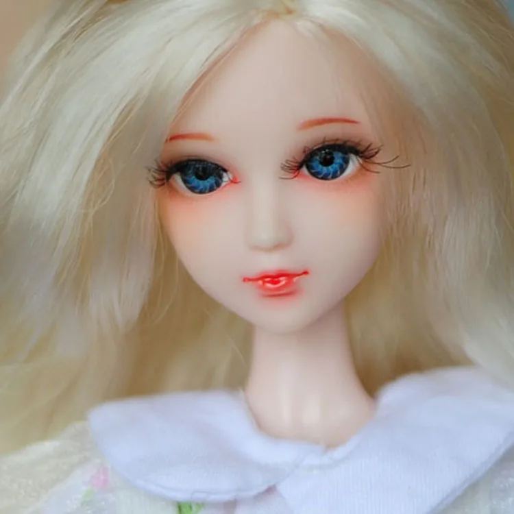 Первоклассная голова куклы для макияжа/3D глаза настоящие ресницы ручной рисунок длинные волосы голова аксессуары DIY для Xinyi OB белая кожа кукла