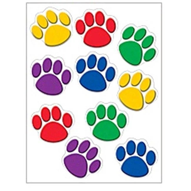 Teacher Created Resources TCR4114 Accents Colorful Paw Prints