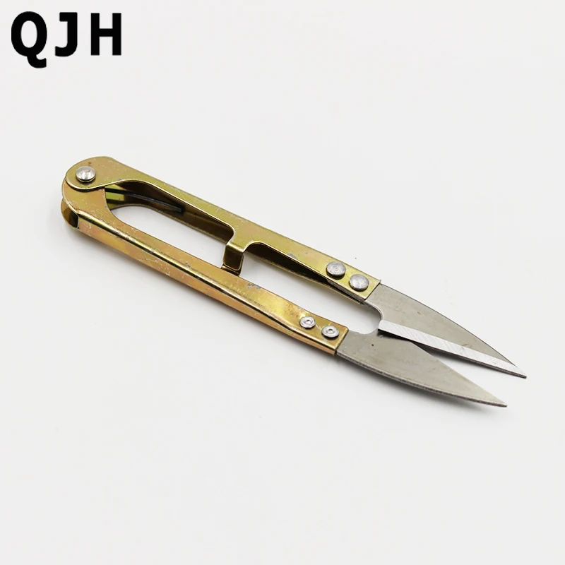 

10pcs Handmade Portable Embroidery Scissors Stainless Steel Sewing Tools U-shaped Trim Pliers Weaving Cross Shaped Thread Cut