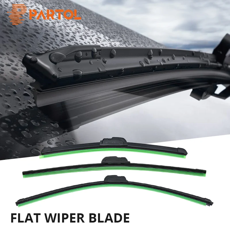

Partol Universal U-type Soft Frameless Bracketless Car Windshield Silicone Wiper Blade 14" 16" 17" 18" 19" 20" 21" 22" 24