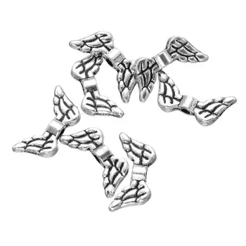 

1000pcs 7*14mm diy jewelry antique silver color Alloy fly bird wings charms pendant for bracelet CH0263