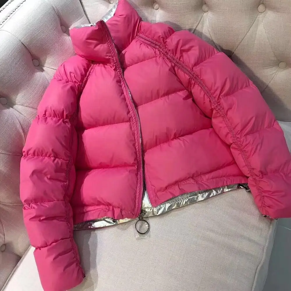 Koop Winter Jas Vrouwen 2019 Vrouwelijke 90% Witte Eend Donsjack Vrouwen Winter Dubbelzijdig Losse Down Jas Breasted Dikke Down parka