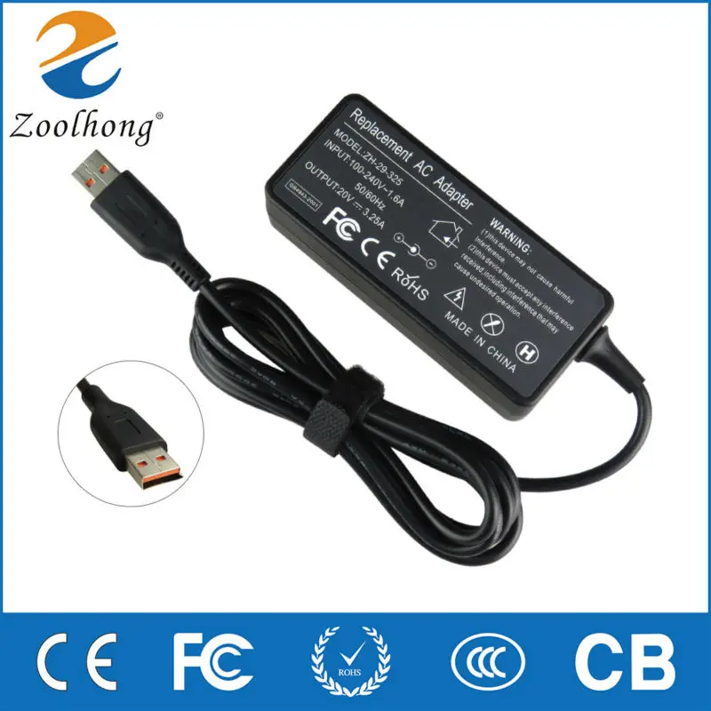 

Zoolhong 20V 3.25A 65W For IBM LENOVO Yoga 4 Factory Direct High Quality Laptop Tablet AC Adapter Power Supply Charger