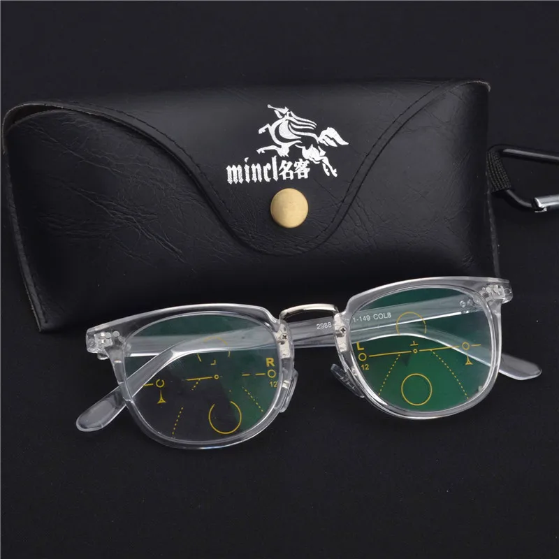 Mincl High End Progressive Multifocal Reading Glasses Bifocal Reading Eyeglasses See Near And