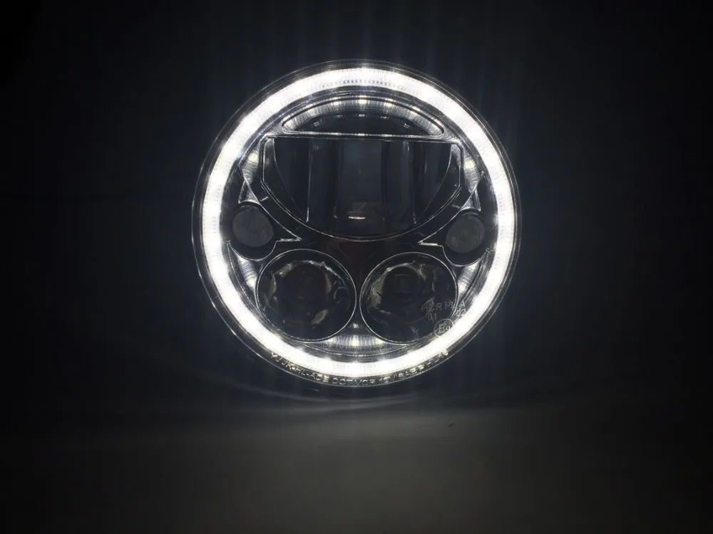 1 шт. Vortex " круглый светодиодный налобный фонарь Белый Halo мотоциклетный налобный фонарь в горошек
