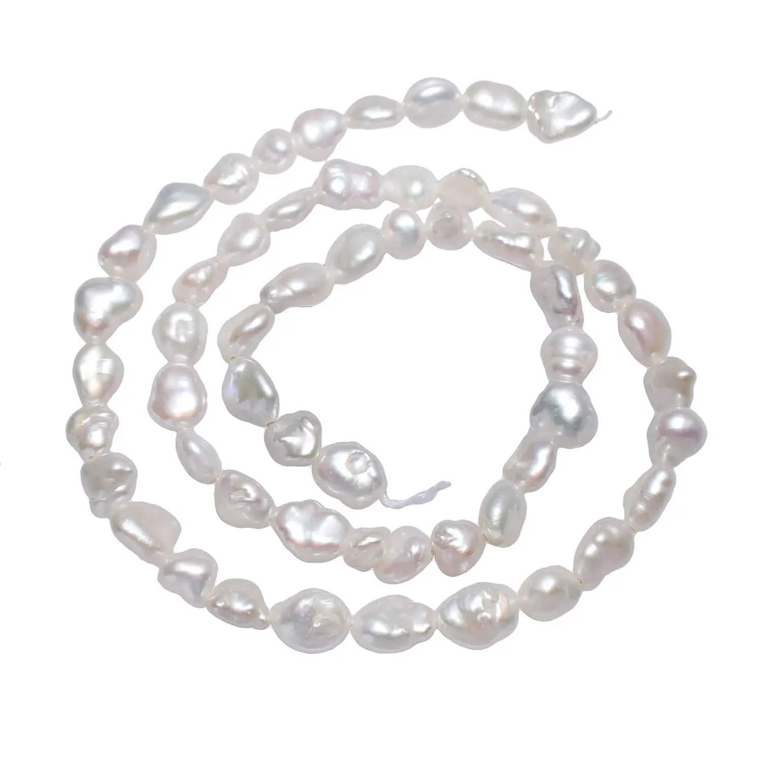 Cultured Potato Freshwater Pearl Beads Natural White 6mm Irregular Wholesale Jewelry Making Shape For Fashion Bracelet Necklace | Украшения