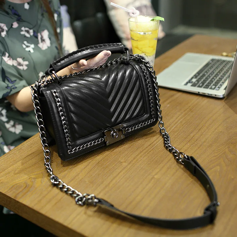 Women Luxury Brand Quilted Crossbody Bag Diamond Lattice Classic V Chain Bag Black PU Leather Handbag Men Plaid Messenger Flap Women Luxury Brand Quilted Crossbody Bag Diamond Lattice Classic V Chain Bag Black PU Leather Handbag Men Plaid Messenger Flap