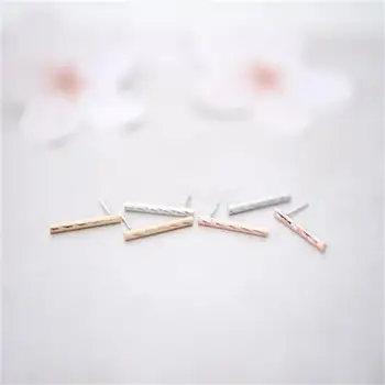 

Fashion of the twisted wired bar stud earrings, personality long tube stud earrings
