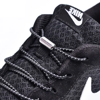 

1Pair Elastic Locking Shoelaces Round No Tie Shoe Laces Kids Adult Quick Lazy Shoe Laces Strings T101