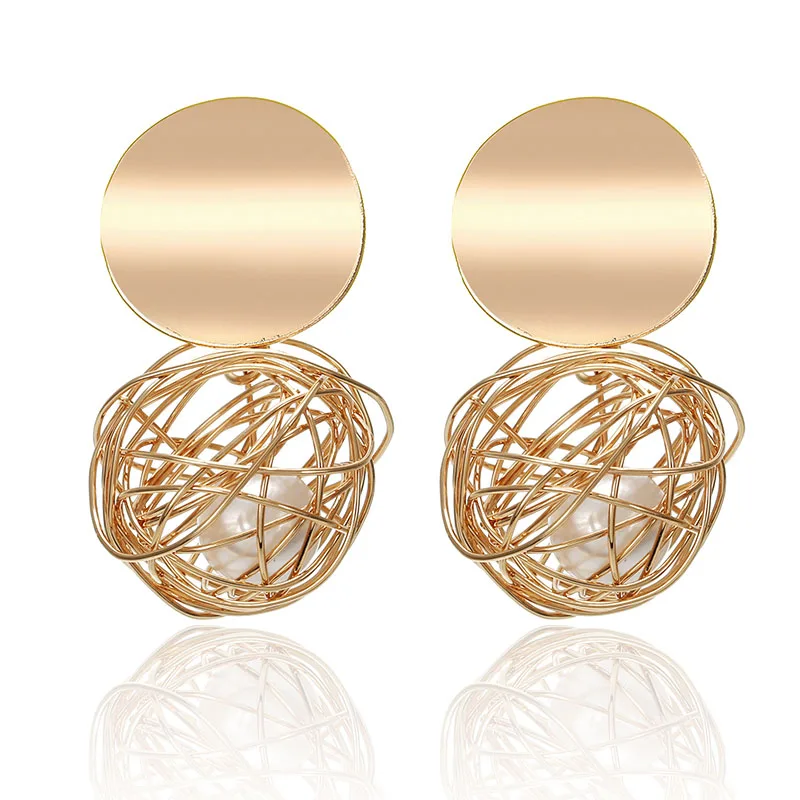 Fashion statement earrings 2018 ball Geometric earrings For Women Hanging Dangle Earrings Drop Earing modern Jewelry - Image 5