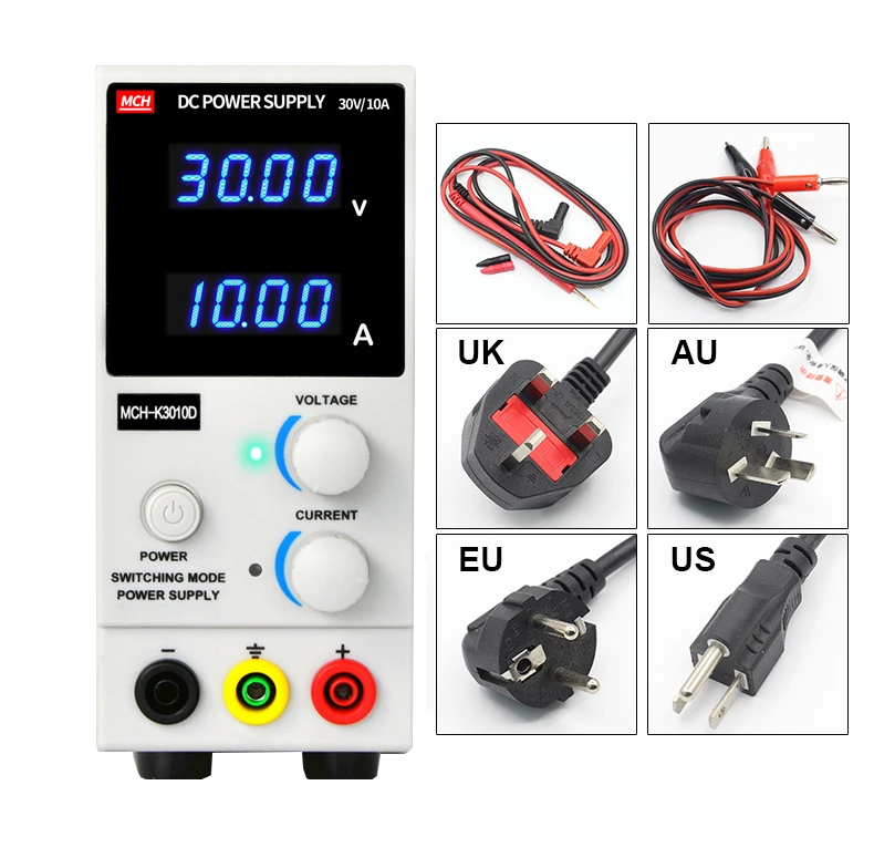Регулируемый источник питания MCH K3010D 110 В или 220 одноканальный 0 30 в 10 А|0-30v 0-5a|adjustable