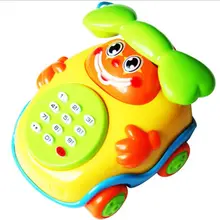 1 шт. милые детские машинки Мультяшные кнопки телефон звуковые игрушки Музыка Развивающие игрушки