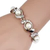 Hesiod Brand New Imitation Pearl Bracelet Women Fashion Trendy Gold Silver Color Chain Crystal Bracelet Alloy Adjustable ► Photo 3/6
