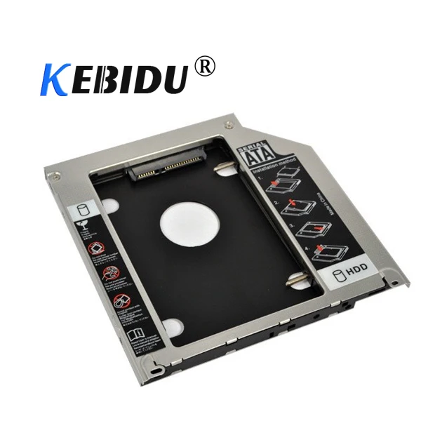 Kebidu 9 5 мм второй HDD Caddy 2nd SATA 2 &quotКорпус для жесткого диска SSD Apple Macbook Pro A1278 A1286 A1297 CD ROM