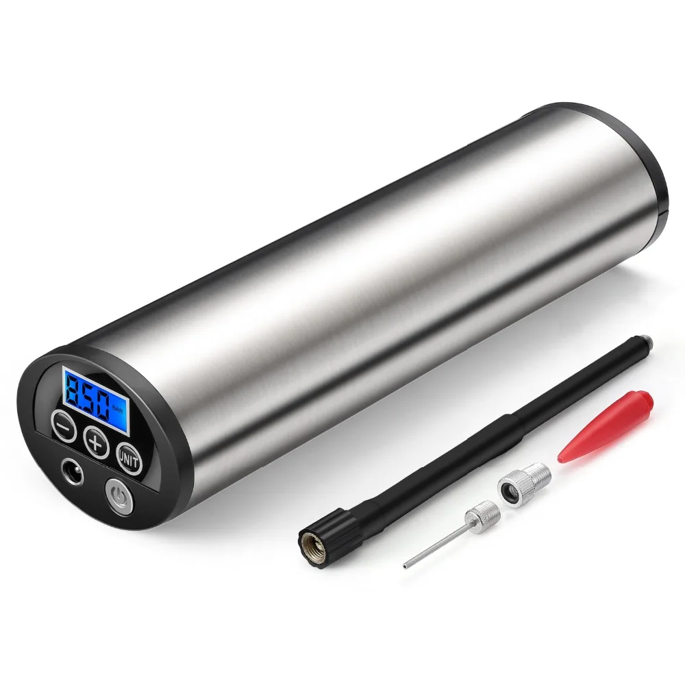 VicTsing Inflatable Pump Portable Air Inflator for Cars Electric Inflatable Pump Rechargeable Mini Electric Inflator with Gauge  (8)