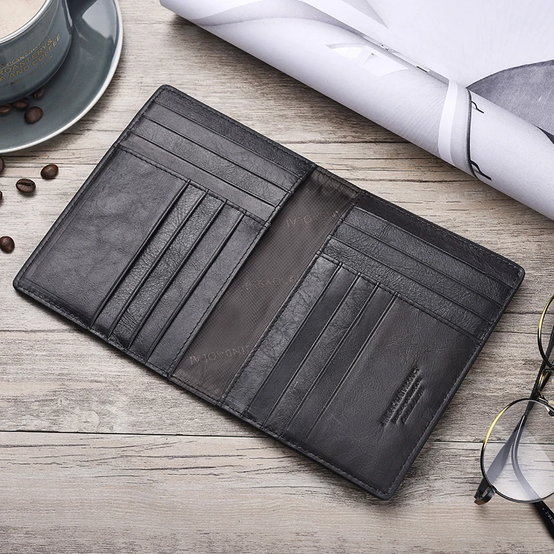 Genuine Leather Passport Cover ID Business Card Holder Travel Credit Wallet for Men (10)